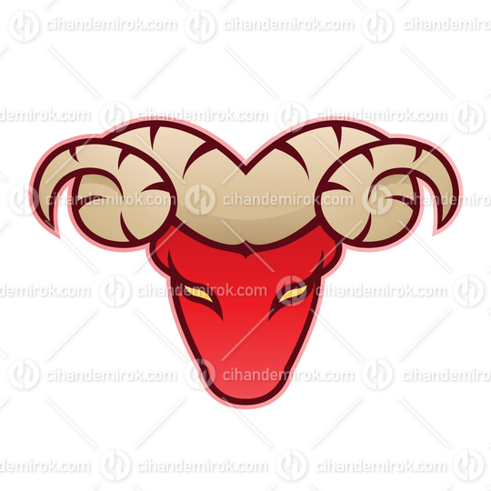 Red Ram with Horns Logo Icon - Bundle No: 099