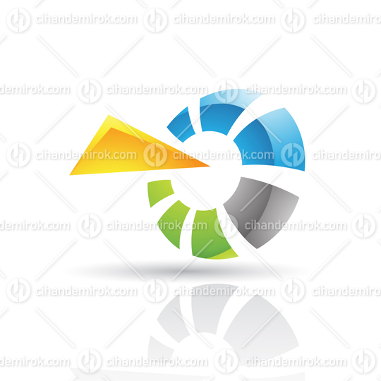Shiny Colorful Abstract Target Logo Icon