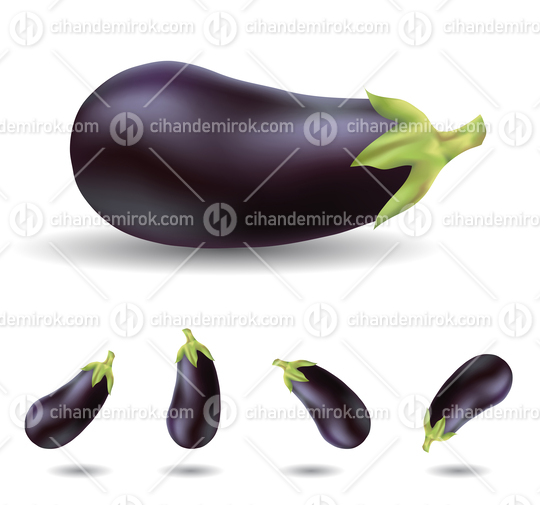 Shiny Eggplant Gradient Mesh Icon