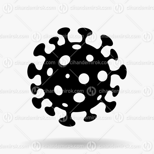 Simplistic Black Coronavirus Icon