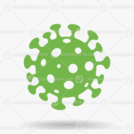 Simplistic Green Coronavirus Icon