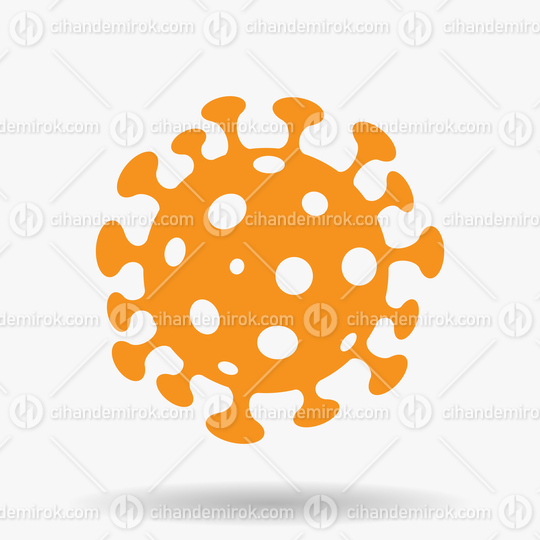 Simplistic Orange Coronavirus Icon