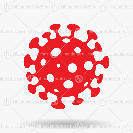 Simplistic Red Coronavirus Icon