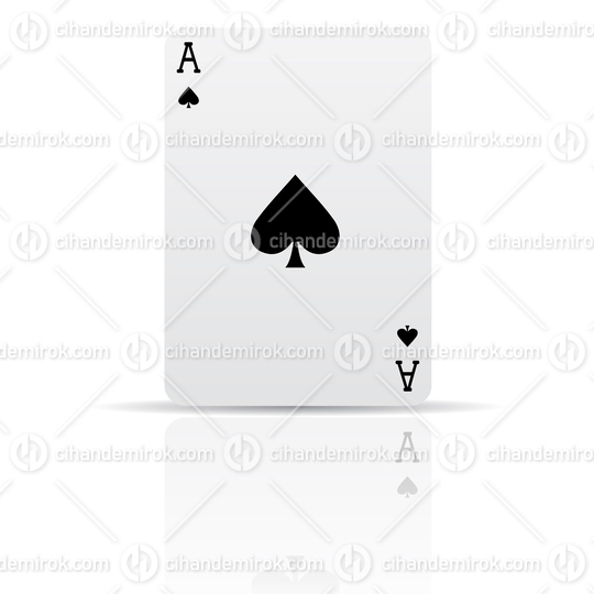 Spades Suit on an Ace Playing Card