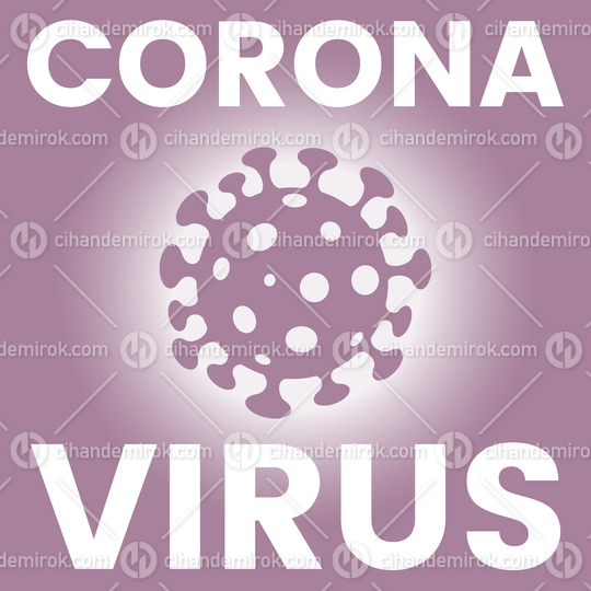 Square Poster of a Purple Coronavirus Icon