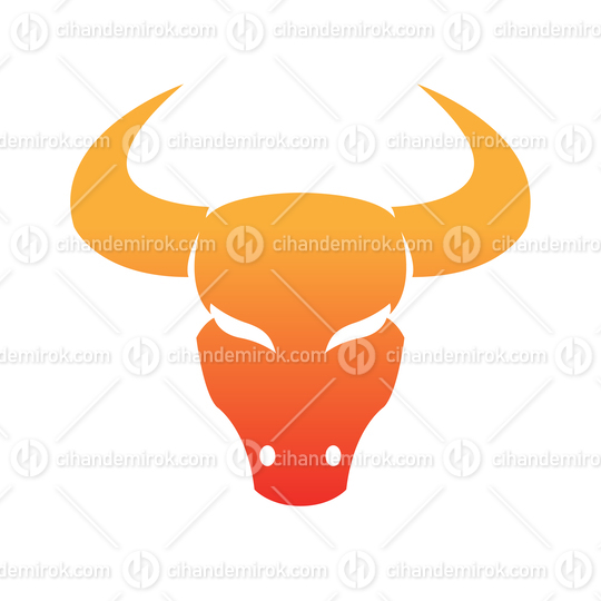 Taurus Zodiac Sign with an Orange Bull Icon