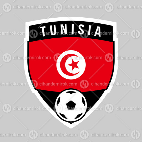 Tunisia Shield Team Badge for Football Tournament