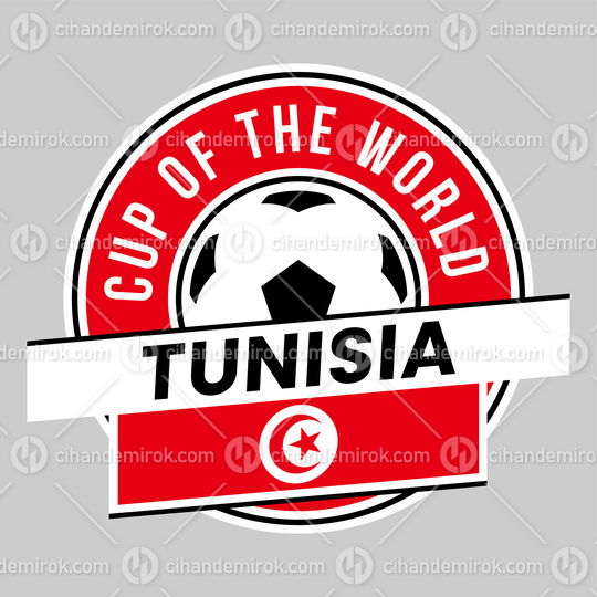 Tunisia Team Badge for Football Tournament