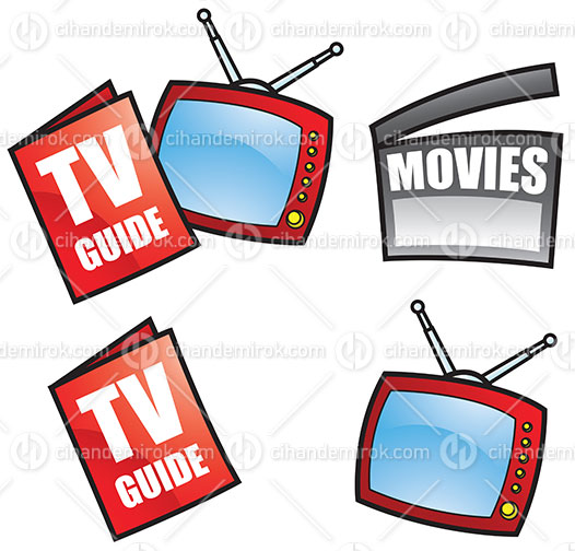 TV Guide, Television and Clapperboard
