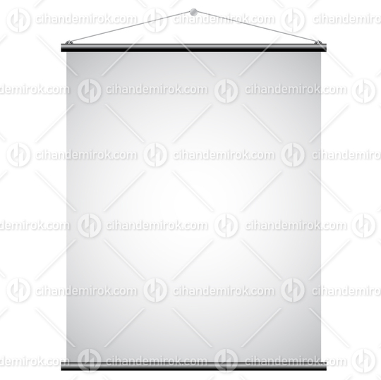 White Vertical Canvas Hanging Banner