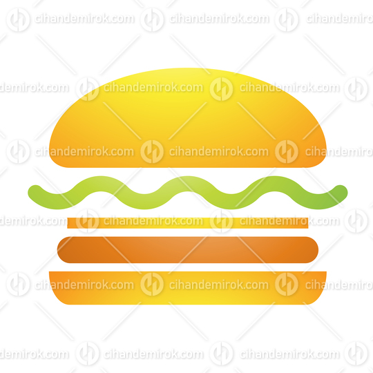 Yellow Fast Food Burger Icon